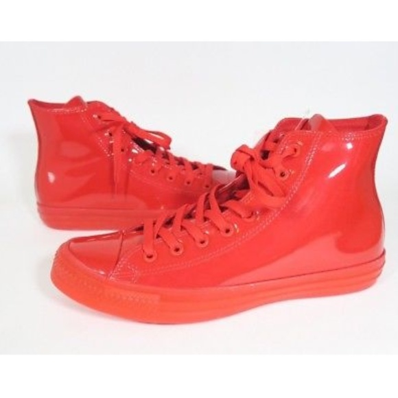 Converse Chuck Taylor Casino Red Patent Leather Hi - Picture 2 of 4
